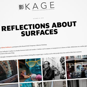KAGE … an international photography collective … Surface(s) … Reflections About Surfaces